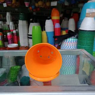  Pot  Bunga  NKT Sanse 12 Tatakan warna orange  Shopee 