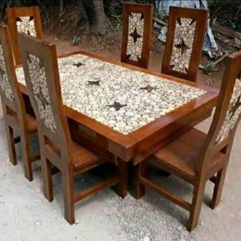 Meja Makan Koin Meja Makan Kayu Jati Mebel Jepara