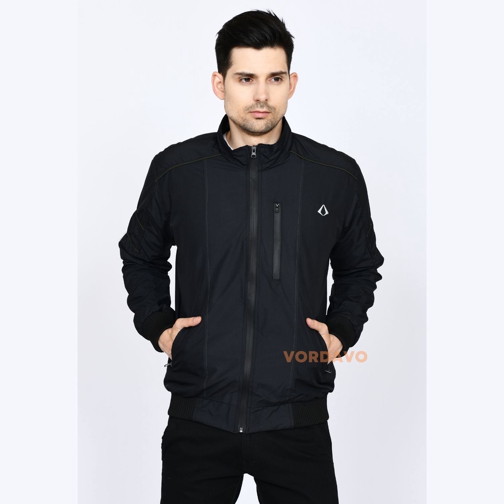 Vordavo Jaket Casual Harington Bolak Balik Black Mustang