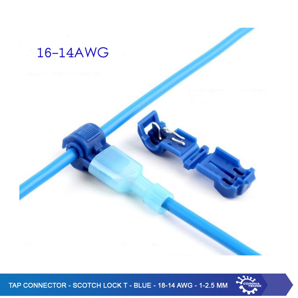 Tap Connector - Scotch Lock T - Blue - 18-14 AWG - 1-2.5 mm