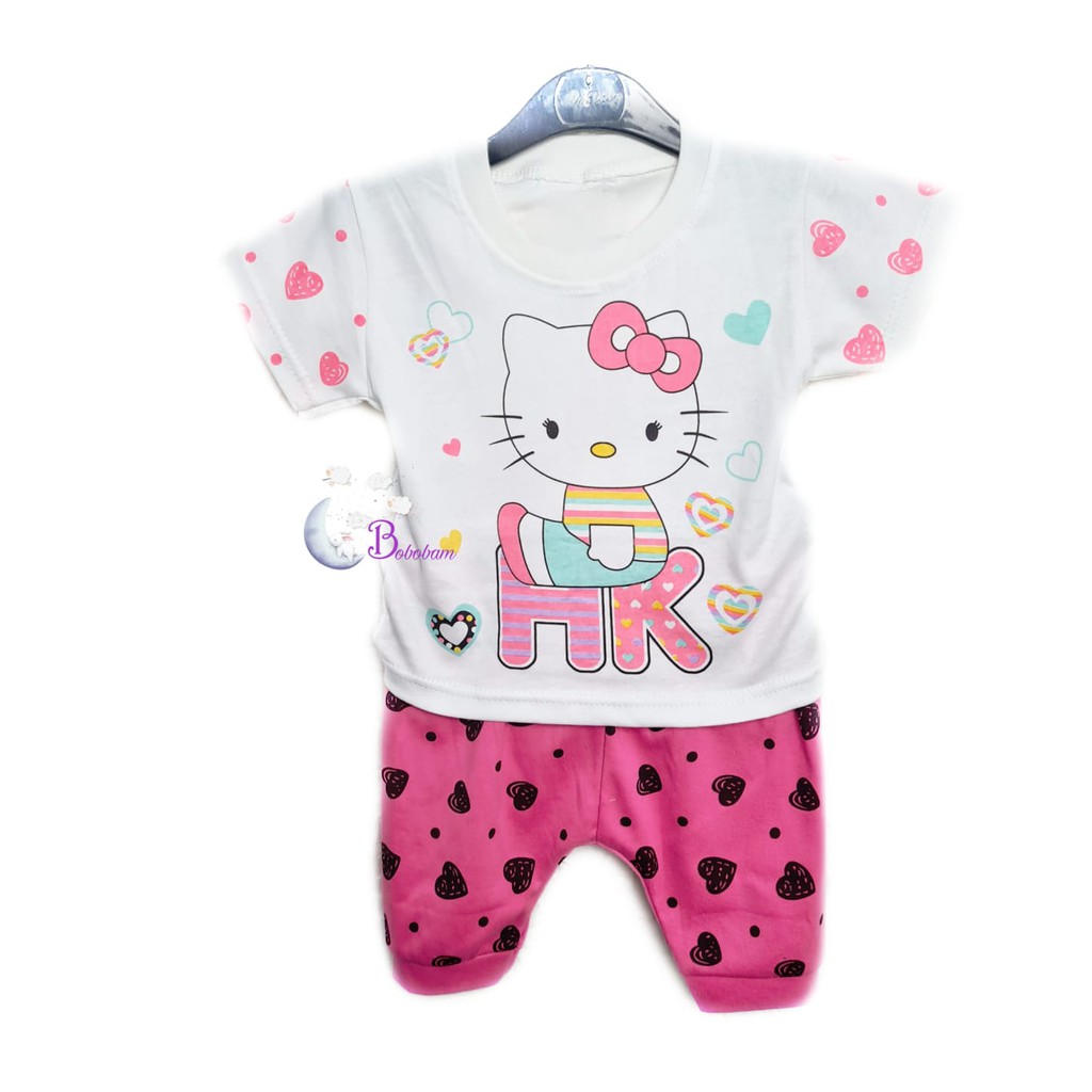 ECER BOBOBAM H3LL0 K1TTY SETELAN ANAK CEWE PEREMPUAN HARGA GROSIR