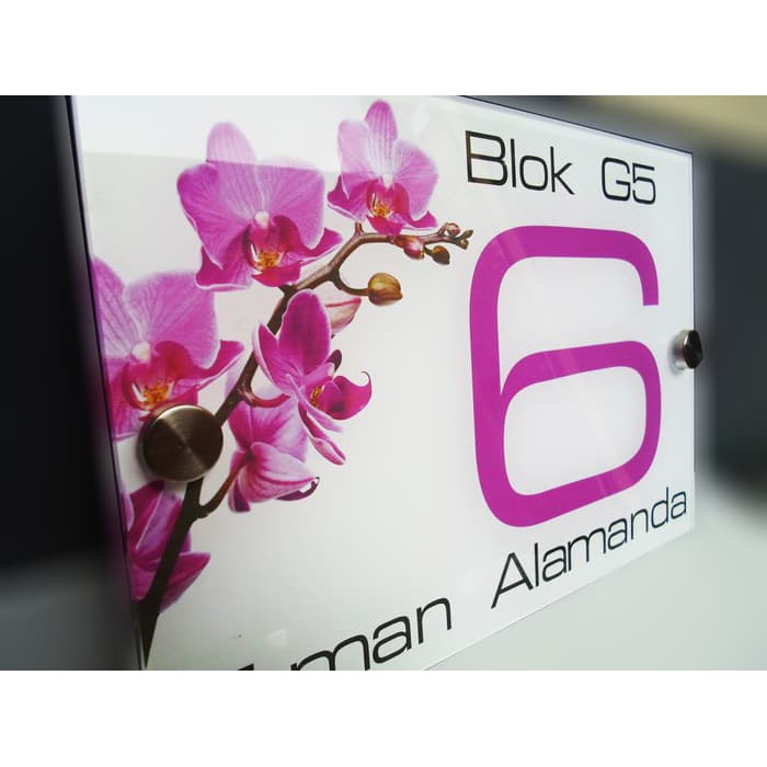

Nomor Rumah Acrylic Akrilik Full Colour Modern Desain Custom Suka suka