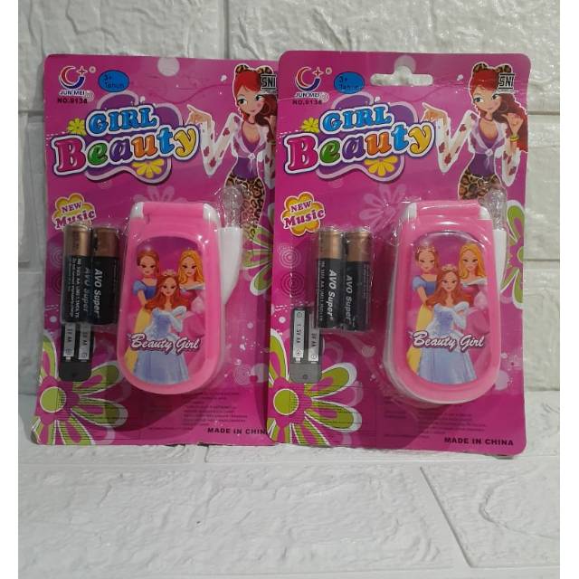 Mainan anak perempuan telpon-telponan boneka Barbie/free baterai
