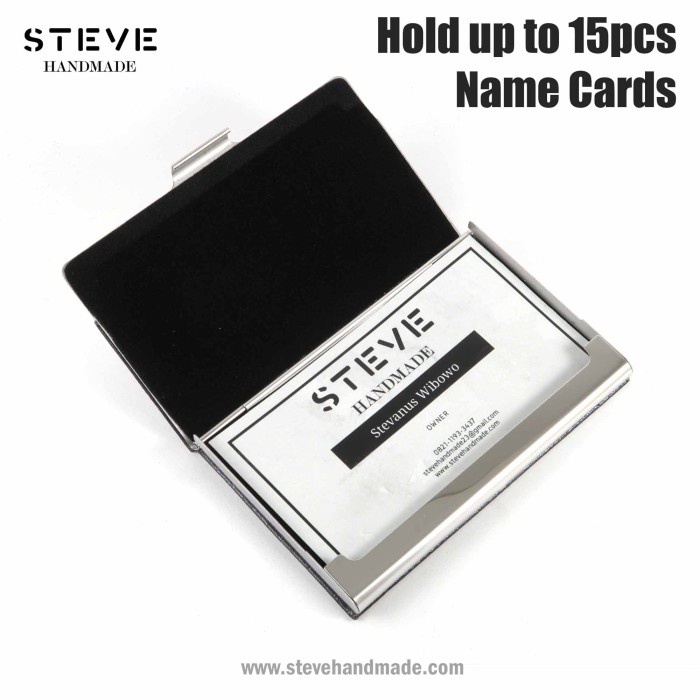 

Tempat Kartu Nama Pu Leather + Stainless Steel Card Holder Ch0030 042