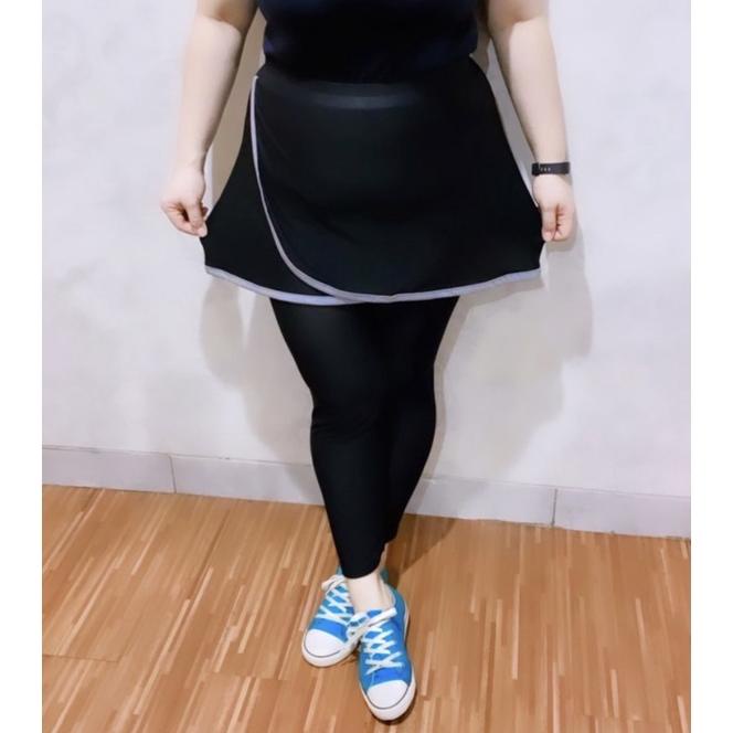 Legging Rok Lapis Miring Sport 960 Panjang / Legging Rok Sport Woman