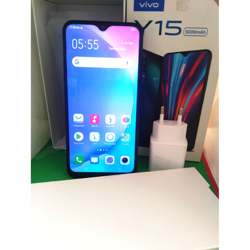 Hp vivo y15 4/64 bekas komplit