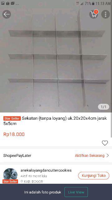 Sekatan (tanpa Loyang) Uk.30x10x4cm