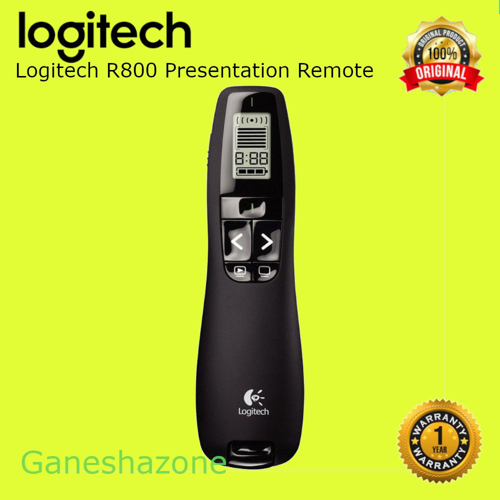 Logitech R800 Wireless Presenter Green Laser / Logitech Laser Pointer Hijau R800