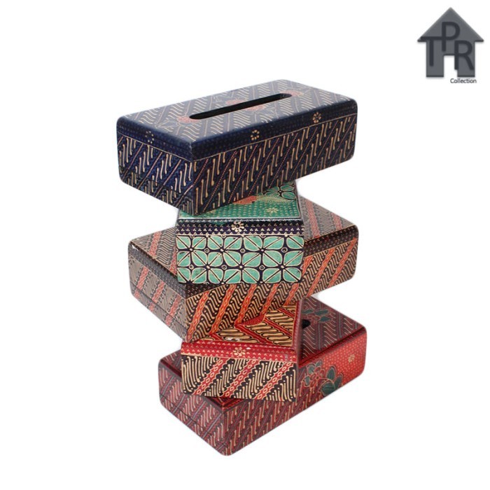 Tempat Tisu Kayu Batik / Box Tisu Tradisional Motif Batik / Tissue Box