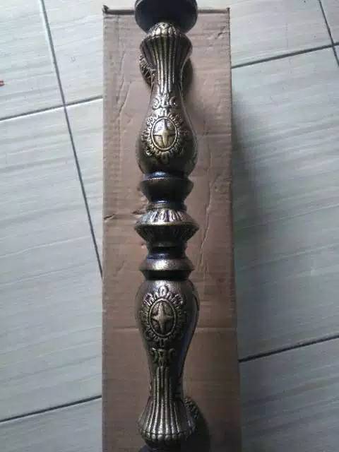 Handle Pintu / Gagang Pintu Rumah Kuningan Motif Menara 38cm