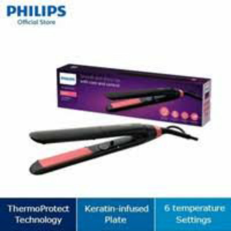 PHILIPS HAIR  STRAIGHTENER BHS376 / BHS 376 CATOKAN PELUSUR RAMBUT KERATIN GARANSI RESMI