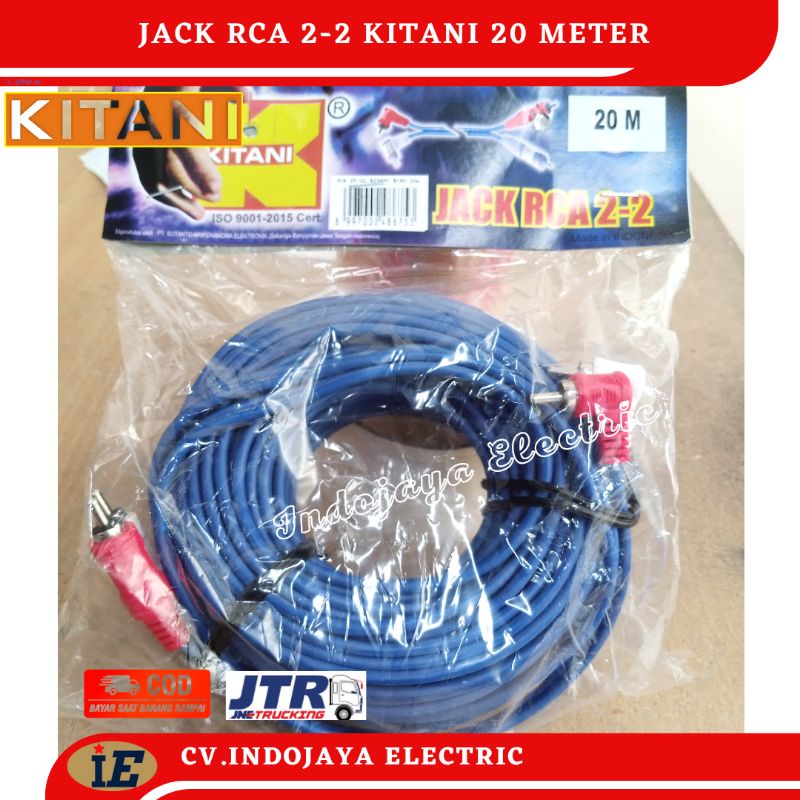 Kabel Jack Rca 2-2/2 Way Kitani Kabel Panjang 20 Meter kabel audio kabel rca kabel rca audio mobil