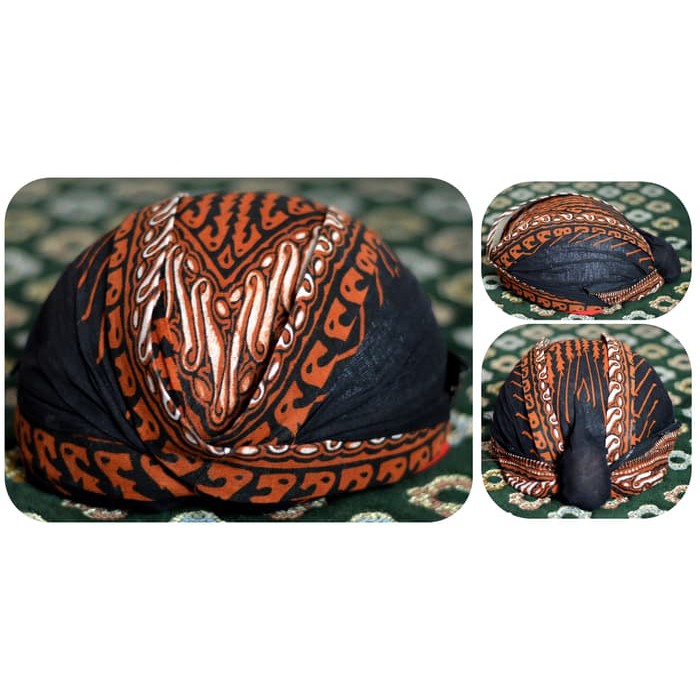 Blangkon benjol modang topi adat jawa Yogyakarta batik jogja dewasa