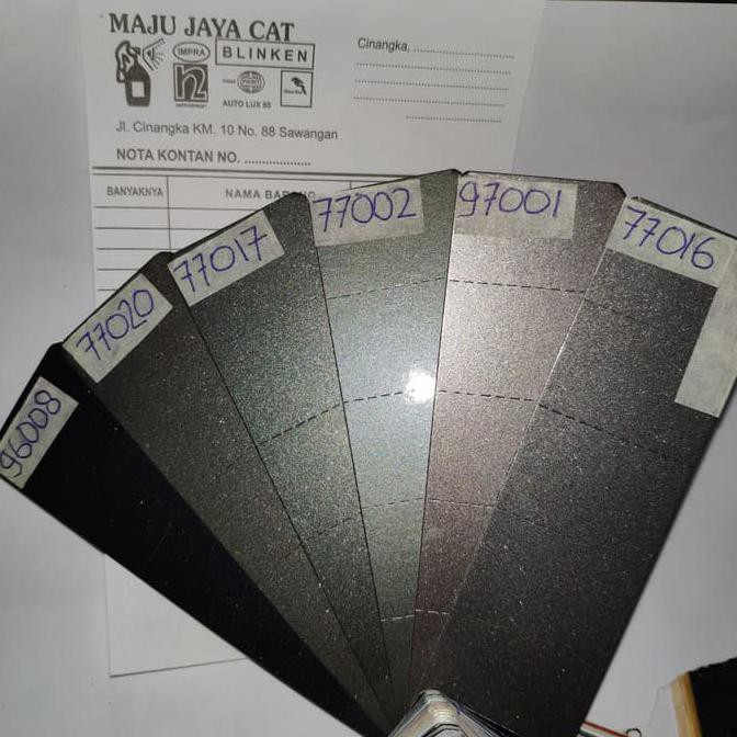 

cet / cat grey metalic/abu abu metalic custom ukuran1/4kg(tulis kode)