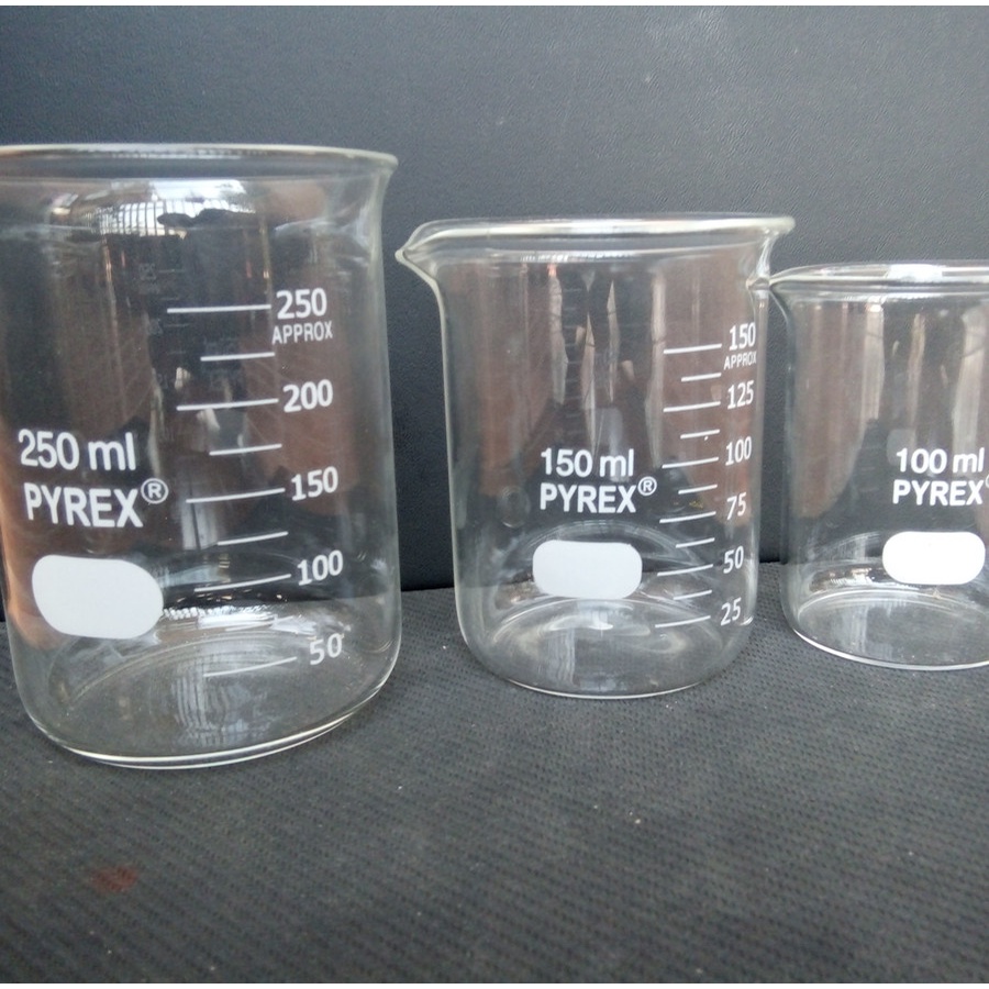 Beaker Glass 100ml Pyrex . gelas piala