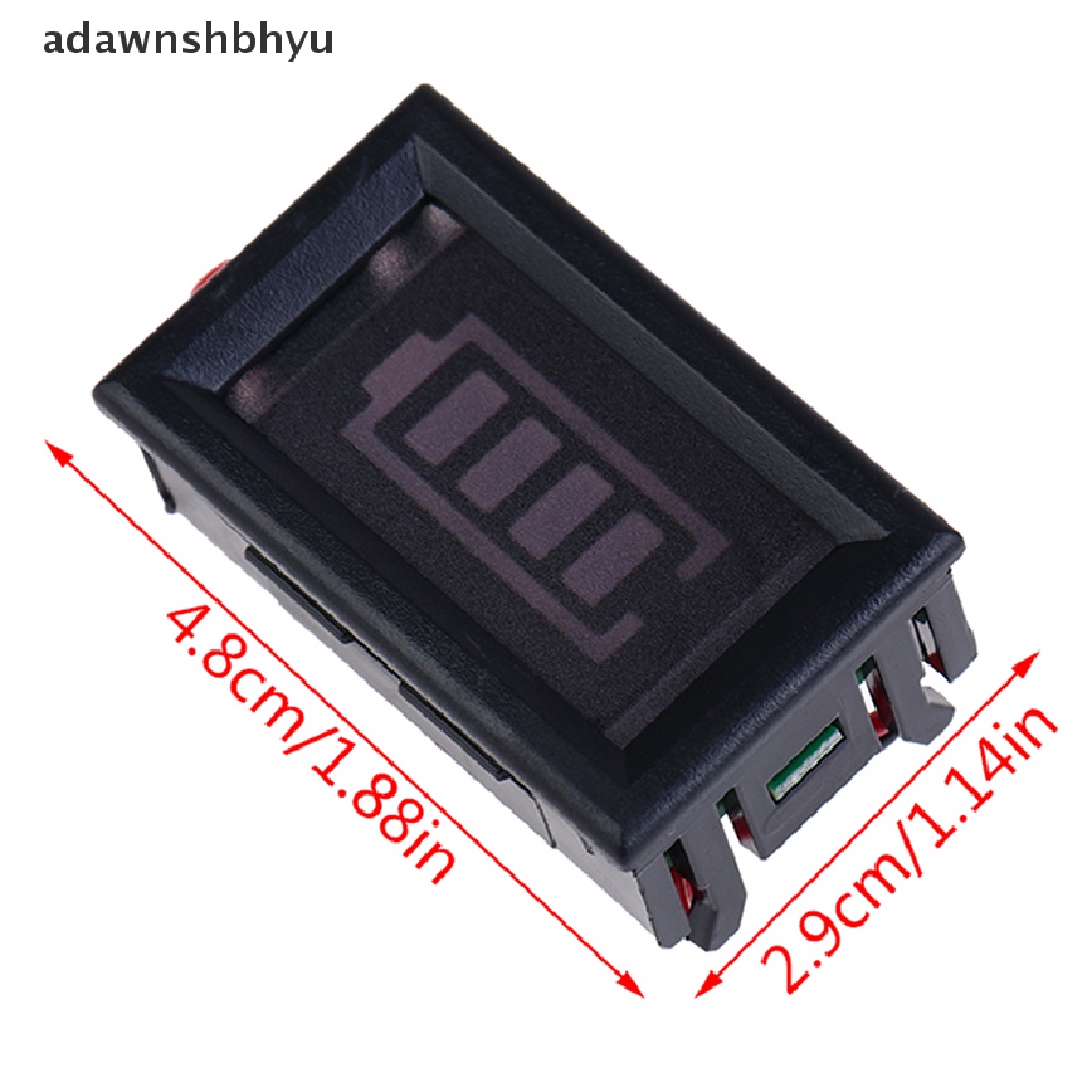 Adawnshbhyu 3S 12.6V Indikator Kapasitas Baterai Lithium Voltmeter Modul Tampilan Biru