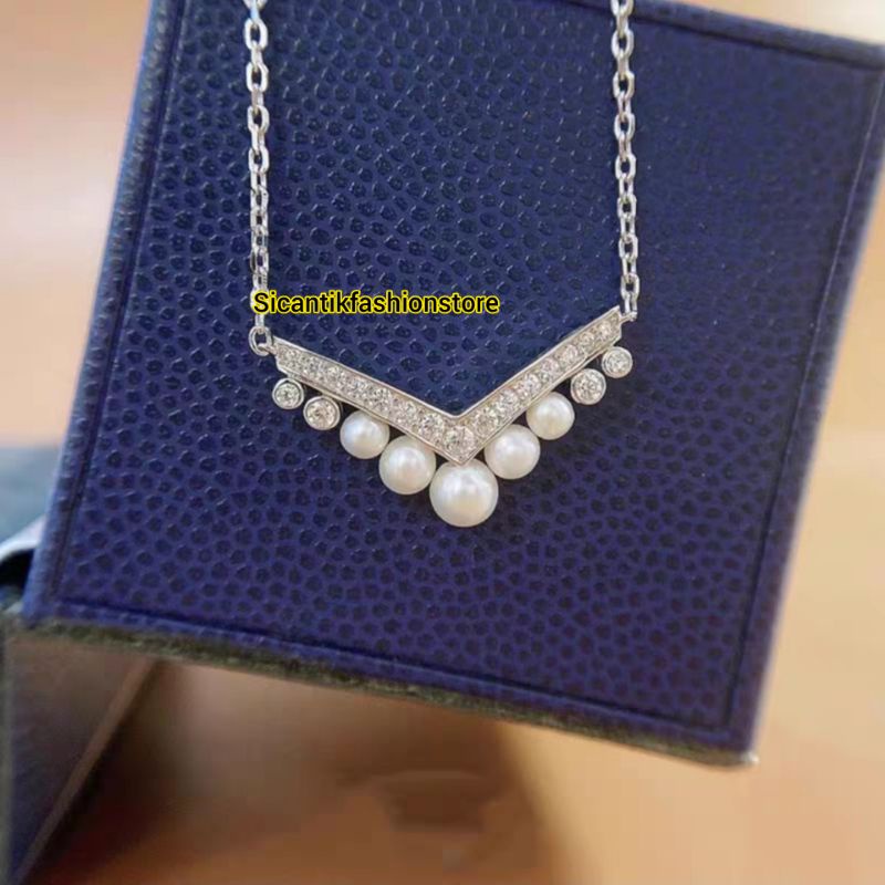 Kalung Titanium Silver Fuji Viral Terbaru Terlaris Anti Karat Selamanya Kalung Fuji Kekinian Kalung Titanium Wanita Kekinian Mewah