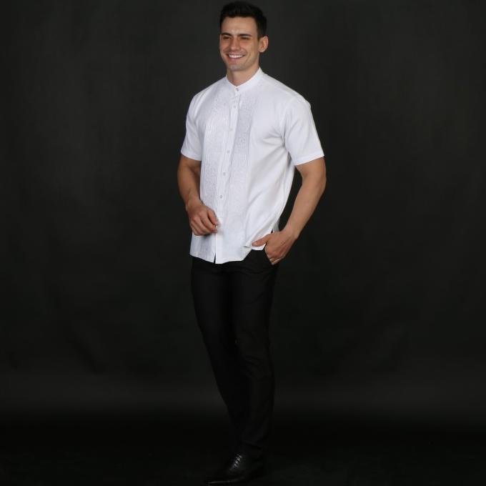 Casella Baju Koko Pria Lengan Pendek | Baju Koko Putih Lengan Pendek