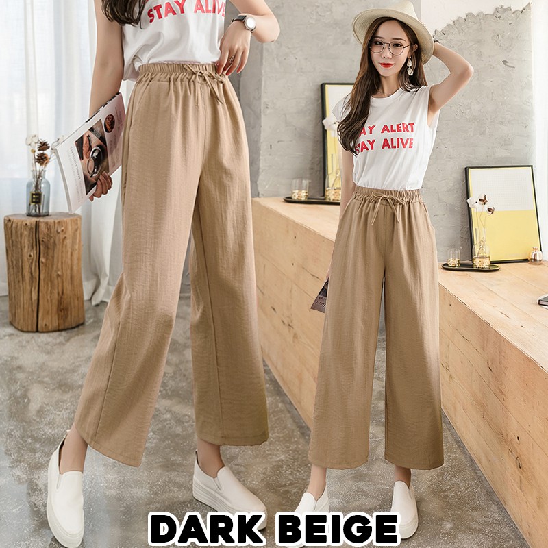 KARAKOREA 623 Linen Highwaist Kulot/Celana Panjang/Kulot Linen Premium/Celana Kantor/Cullote/celana wanita/celana kulot/Celana korea/kulot korea/Celana linen/Pants korea