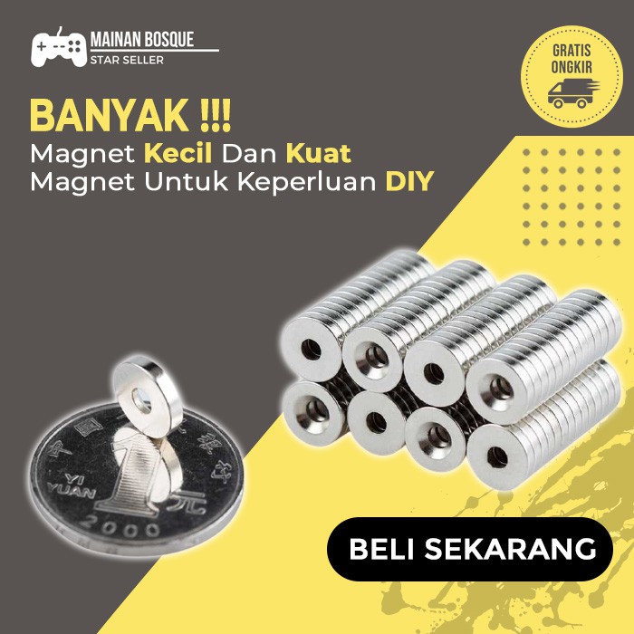 Strong Neodymium Magnet NdFeB Countersunk Ring N52 30 PCS