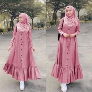 GLADIES MAXY - Gamis Rempel Bawah Kancing Busui