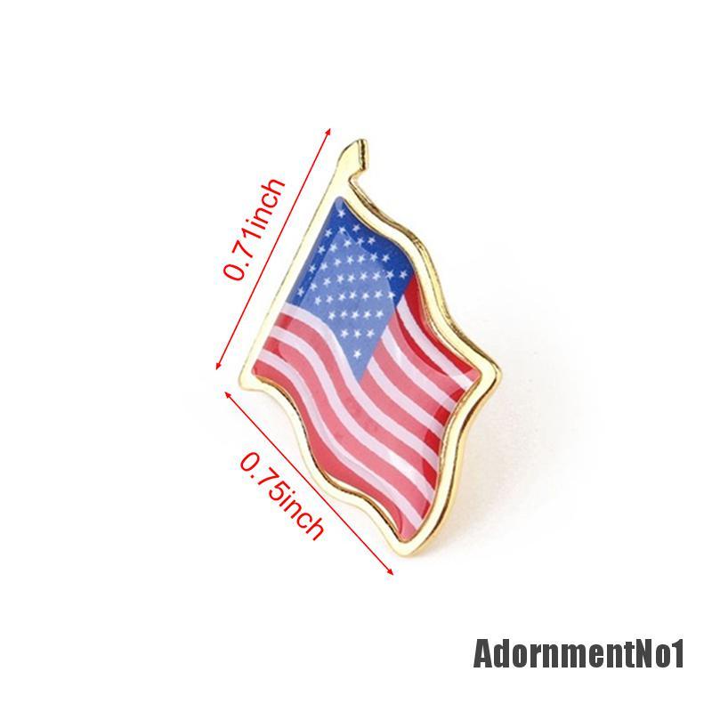 (Adornmentno1) Bros Pin Desain Bendera Amerika Untuk Aksesoris Pakaian