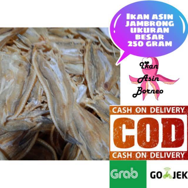 Ikan Asin Jambrong Kering/Tipis/Kerupuk Super Besar 250 Gram