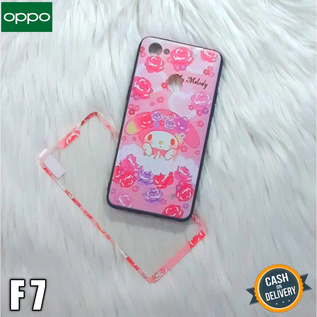 Casing Oppo F7 Case Fuze Carachter + Tempered Glass