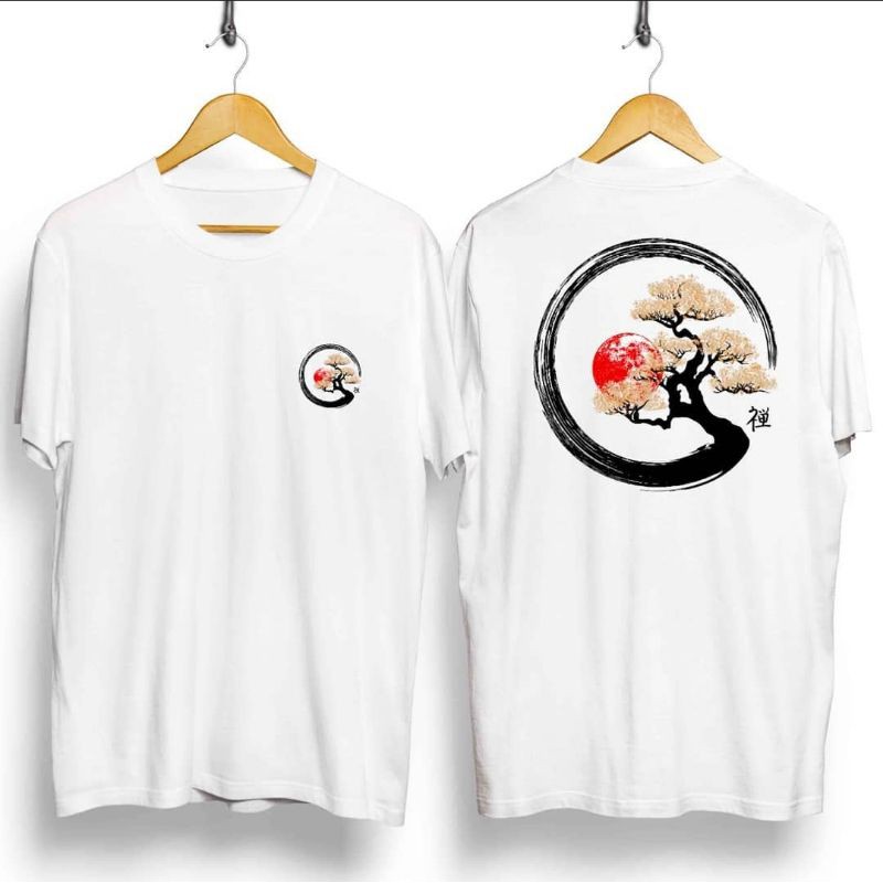 Pili.id Kaos keren/ baju kaos/ atasan pria/ kaos distro/ kaos  pria murah bonsai bulat putih