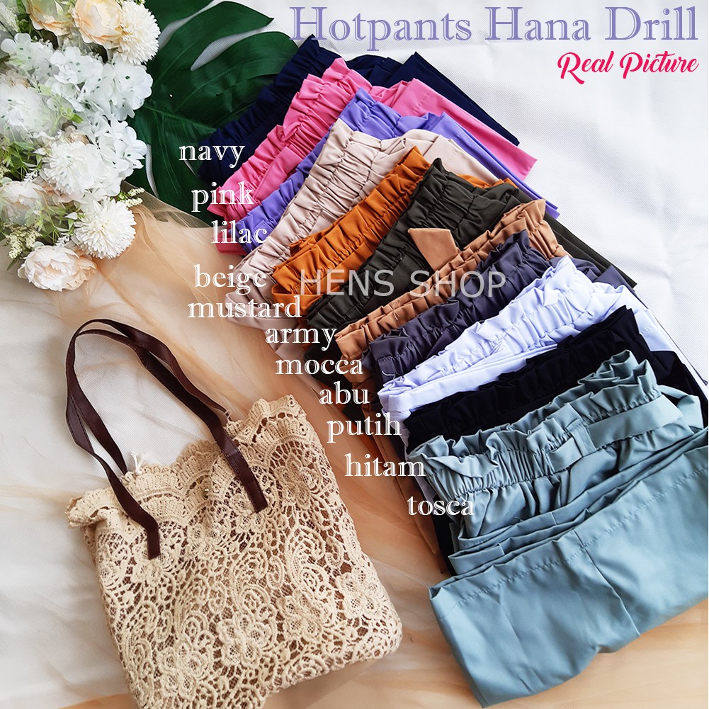 HOTPANTS HANA DRILL STANDART DAN JUMBO