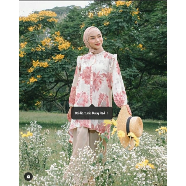 Titipan Kak Hasna ❌Dahlia Tunik Ruby red by Giyomi