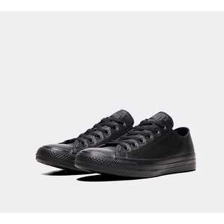  Sepatu  Converse  Low Leather Kulit  Full  Black  Full  