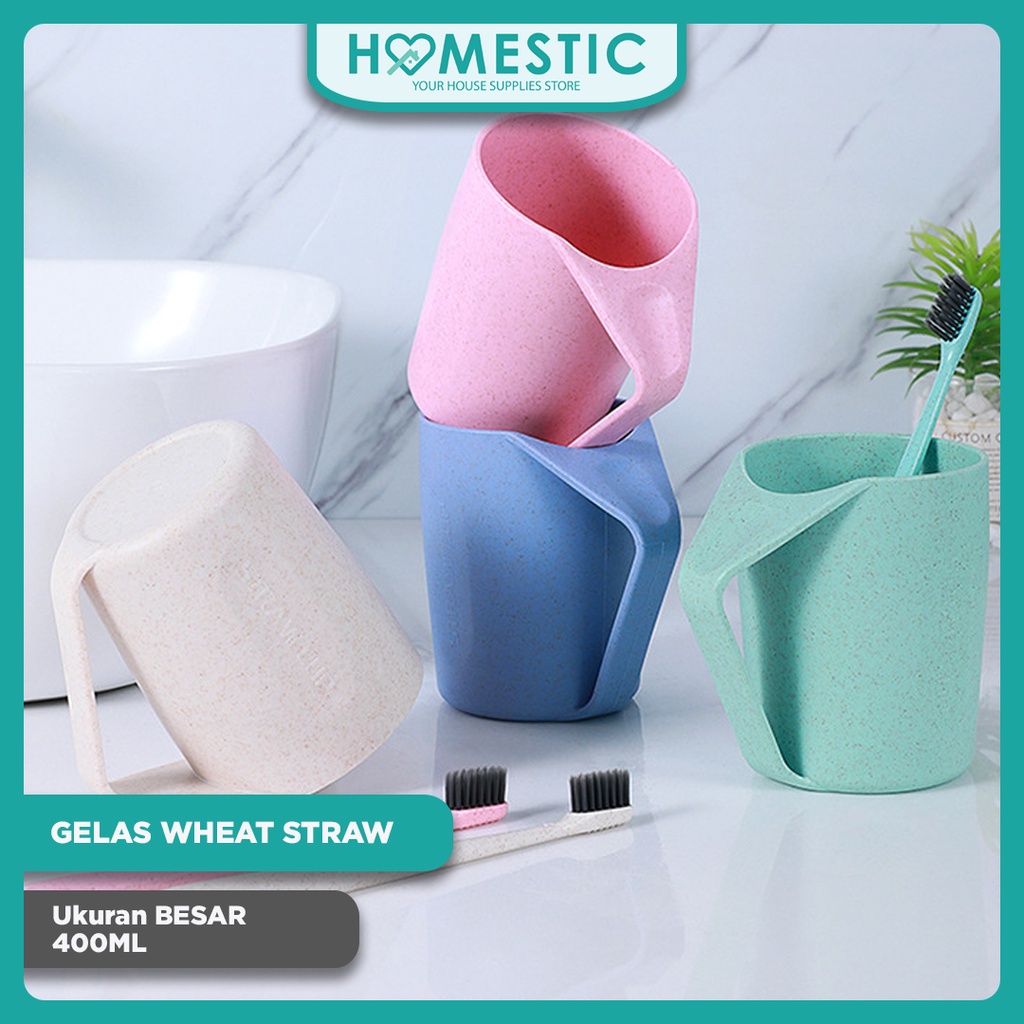 Gelas Mug Cangkir Teh Kopi Wheat Straw Jerami Gandum / Cangkir wheat straw / Cangkir gandum warna warni