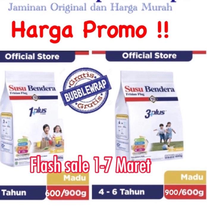 

GROSIR Susu Bendera 1 & 3 plus Rasa madu 600 & 900 gram