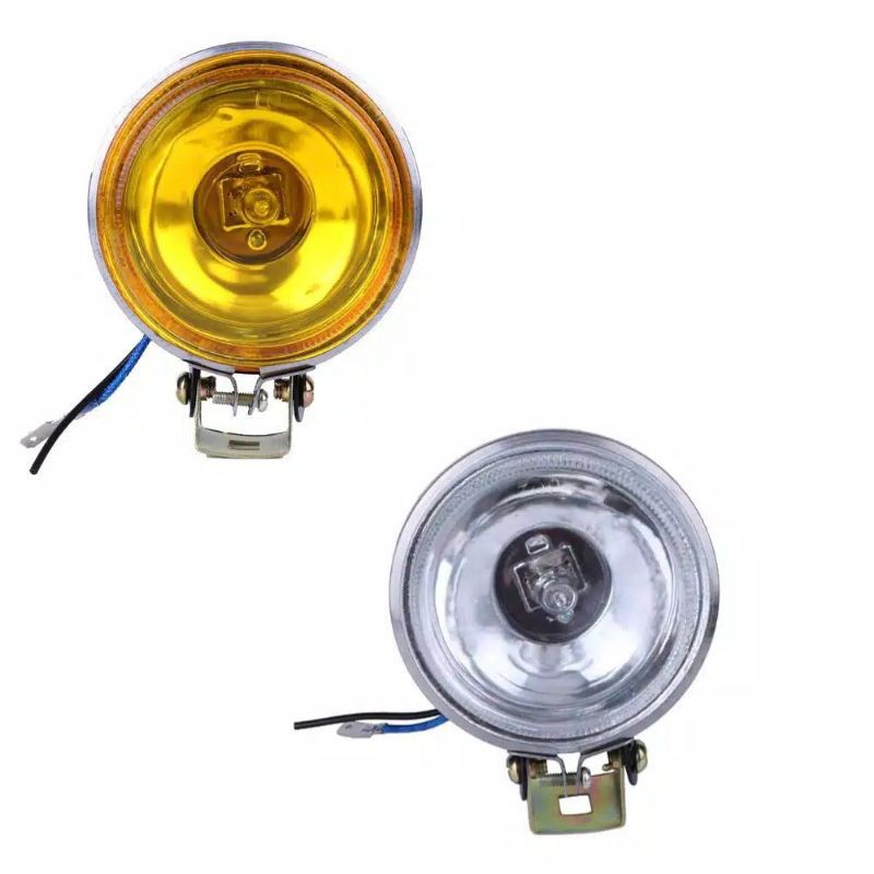 LAMPU SOROT FOG LAMP HALOGEN BULAT ISI 2PCS