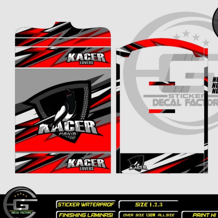 DECAL TEBOK/EBOD SANGKAR KOTAK NO. 1,2,3 KACER MANIA