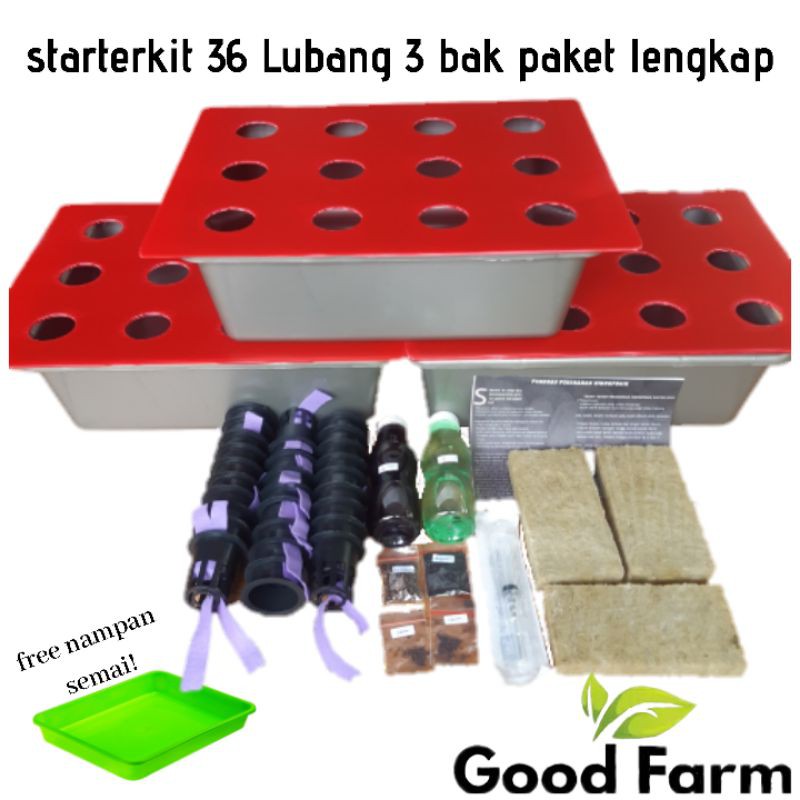 PAKET HIDROPONIK LENGKAP 36 LUBANG 3 BAK | PAKET HIDROPONIK PEMULA | PAKET HIDROPONIK MURAH