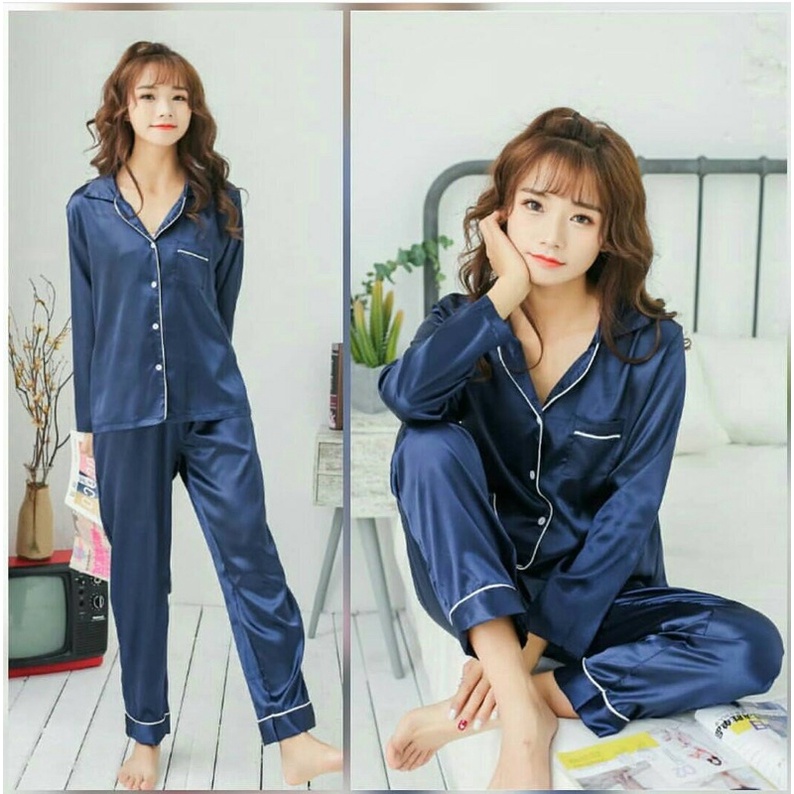 piyama satin / piyama wanita / baju tidur wanita