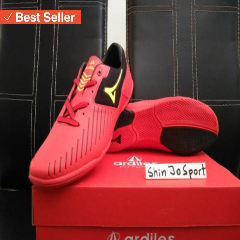 Sepatu Olahraga murah Harga Terjangkau / OLAHRAGA SEPATU FUTSAL ORIGINAL ARDILES MERAH HITAM KULIT