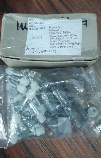 Baut Minifix Pendek Complete 15mm / Baut Knock Down 15mm