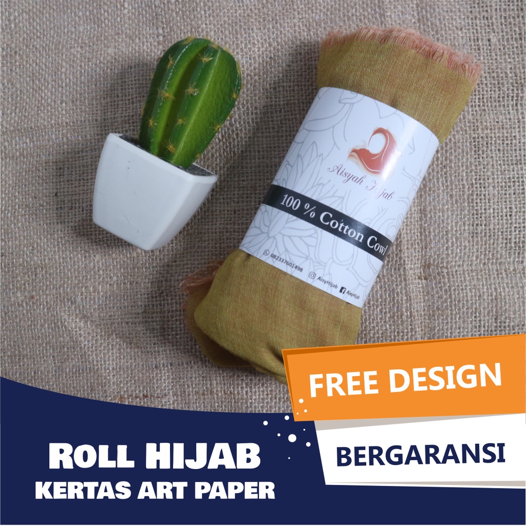 

Roll Roller Belt Label Pengikat Hijab Hijab Kerudung Jilbab Kertas Art Paper Tebal Bisa Juga Untuk Kaos Kaki Makanan dan Souvenir Custom