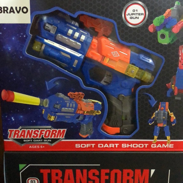 TRANSFORMER ROBOT NERF SOFT DART GUN