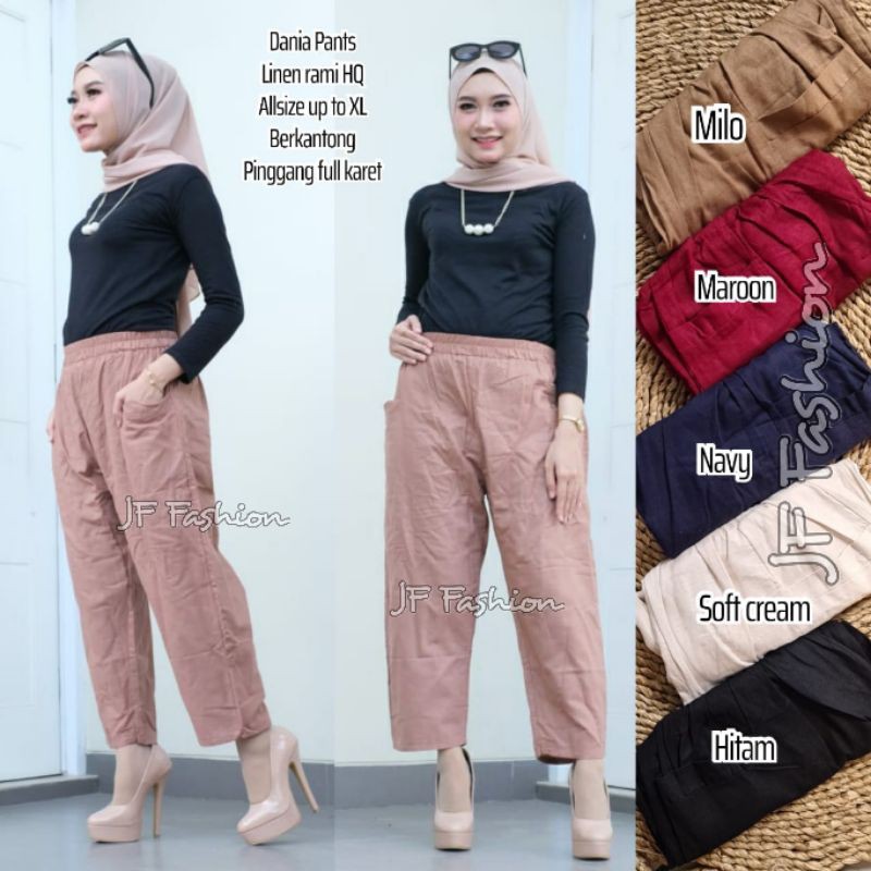 CELANA KULOT LINEN 7/9 XL (DIATAS MATA KAKI)