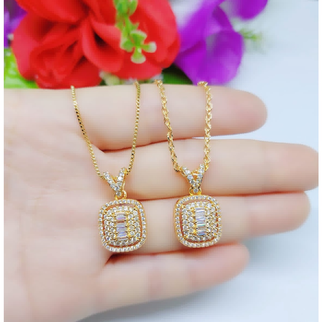 Set perhiasan kalung dan anting lapis emas A1,A2