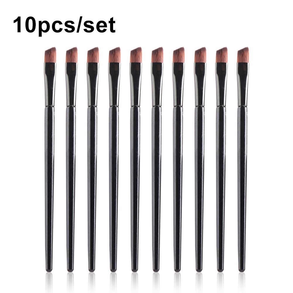 10pcs / Set Brush Alis / Eyeliner / Blending Profesional Untuk Makeup / Kosmetik Wanita