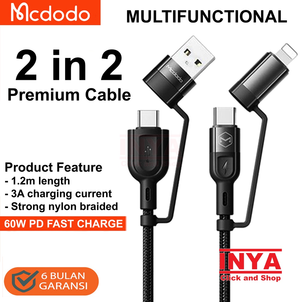 MCDODO CA-8070 MULTIFUNCTIONAL PD DATA CABLE 1.2m - Kabel Data Multi Fungsi