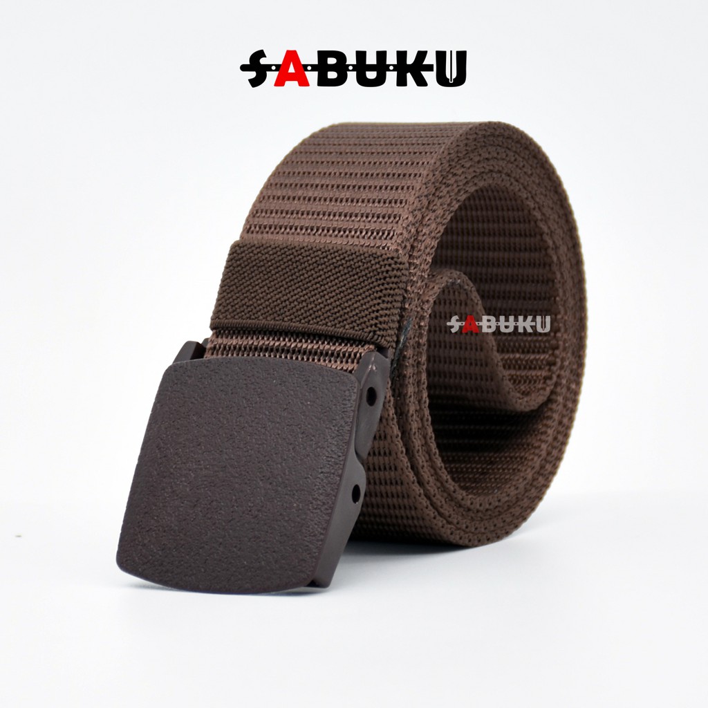 [S&amp;K] Ikat Pinggang Pria Canvas Tactical Military Belt Sabuk Pria Anti Metal Detector-SK008