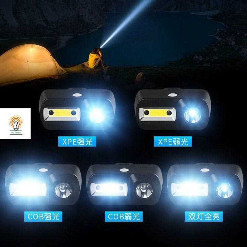 Senter Kepala Headlamp Motion Sensor Headlight Rechargeable LED Flashlight KX Dan Senter Baterai