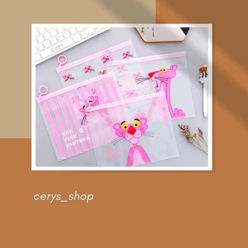 

A5 POUCH TRANSPARANT MOTIF PINK PANTHER