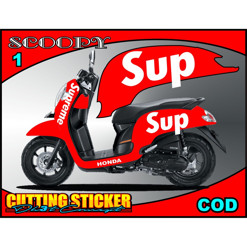 Sticker Scoopy Logo Supreme All Scoopy